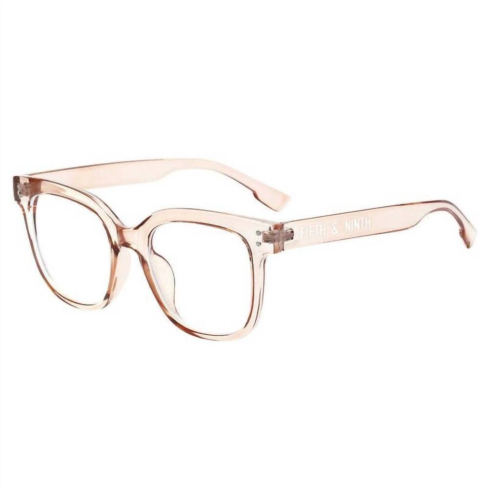 NEW FIFTH & NINTH draper blue light glasses in transparent tan